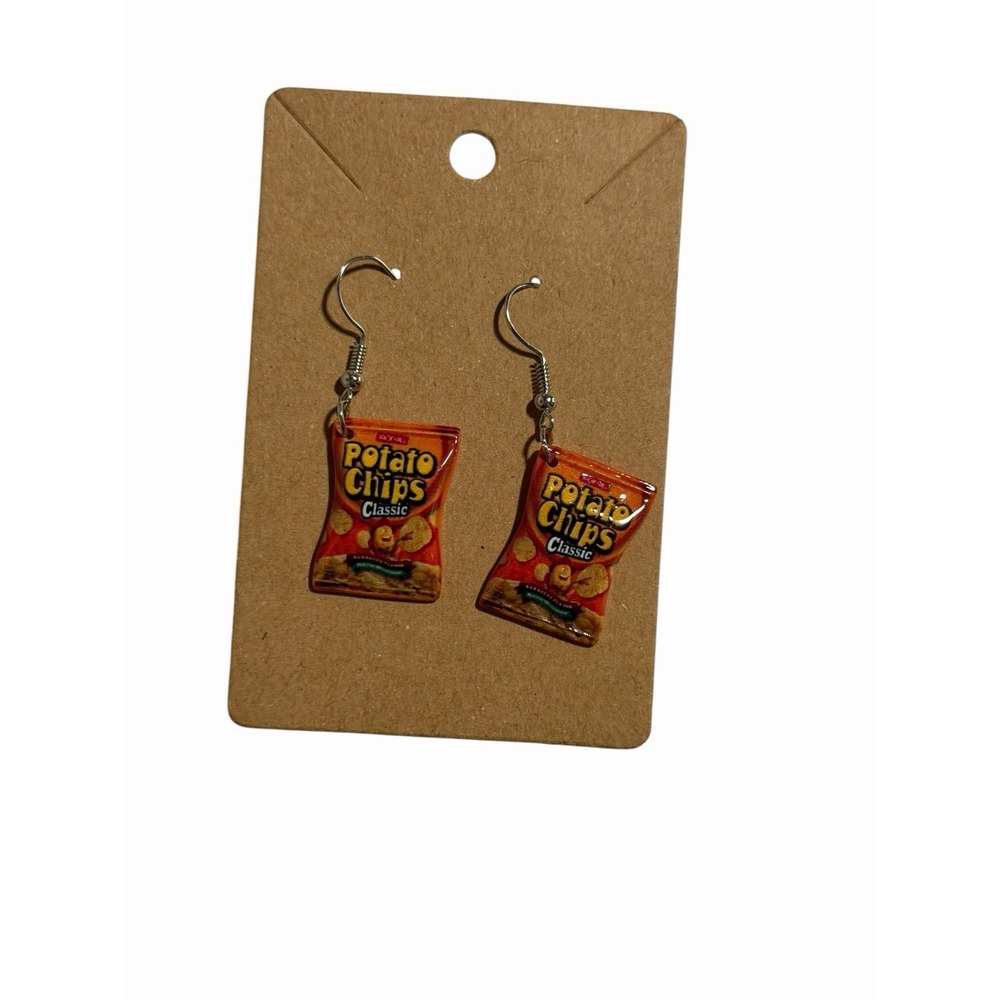New Novelty Fashion Earrings chip bag food package